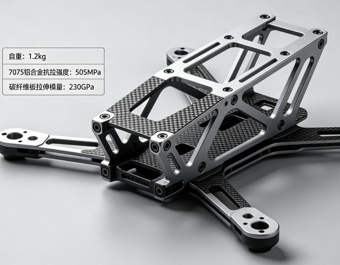 6.一体式 CNC 加工无人机机架手板.jpg